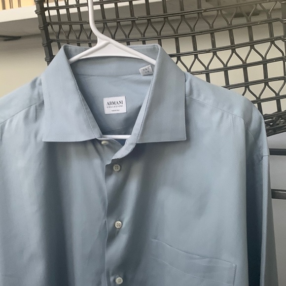 Armani Collezioni Men’s Dress Shirt 17.5 L 44 - Picture 2 of 6